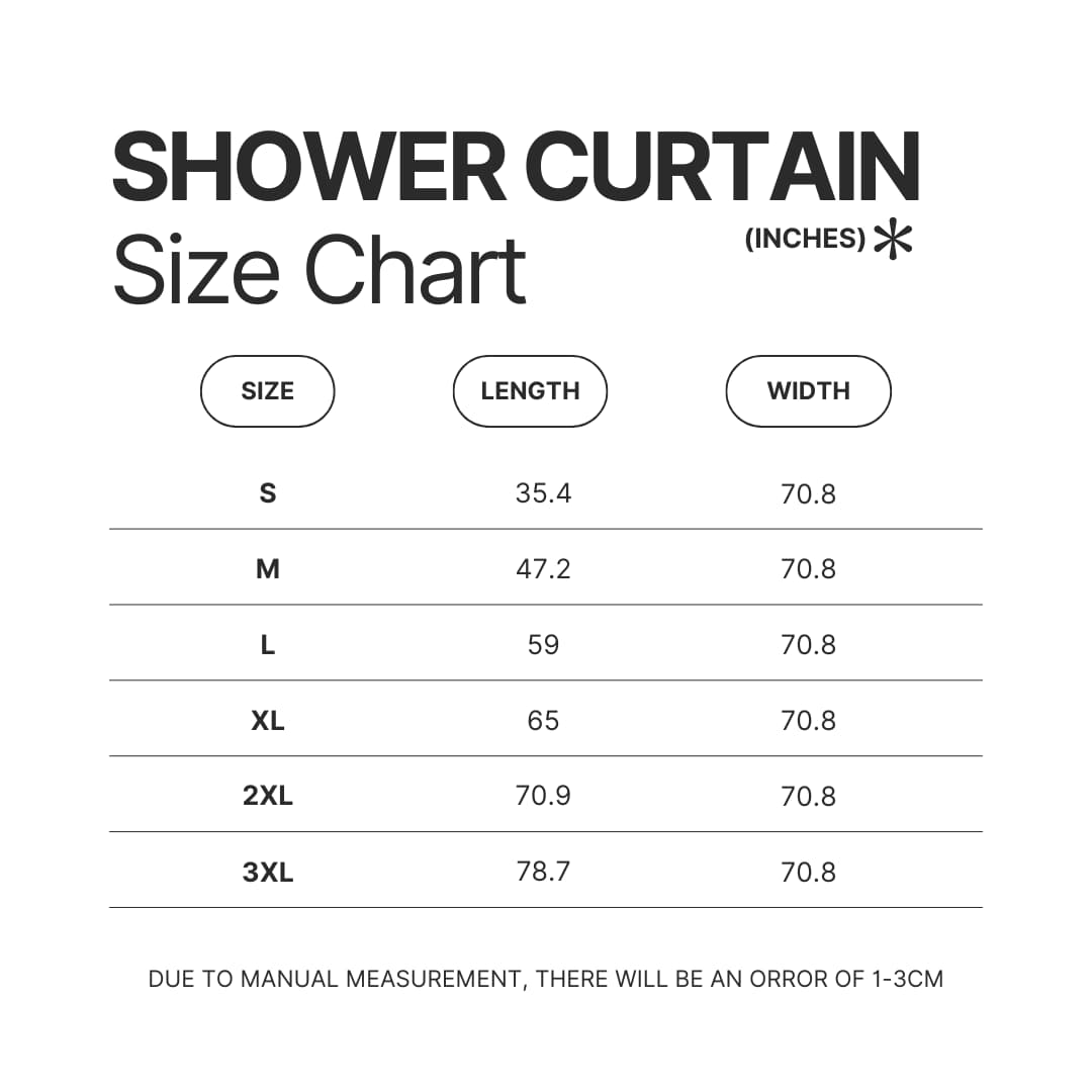 Shower Curtain Size Chart - Kamisama Kiss Merch